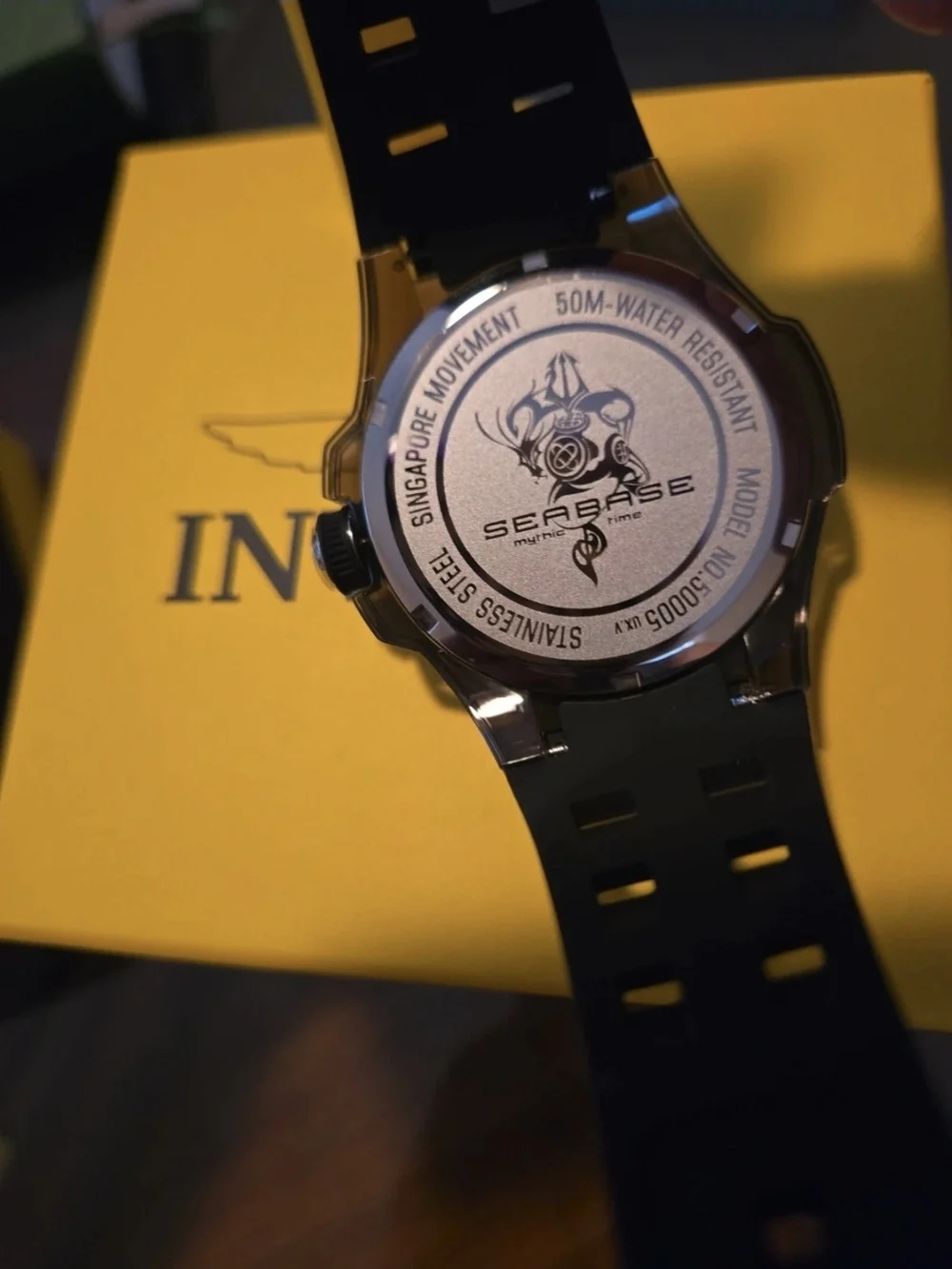 50005 Invicta Sea Base Rogue Graffiti Dial Black Men's Watch 45mm